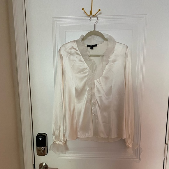 Lafayette 148 Silk Ruffle Blouse - Picture 2 of 9